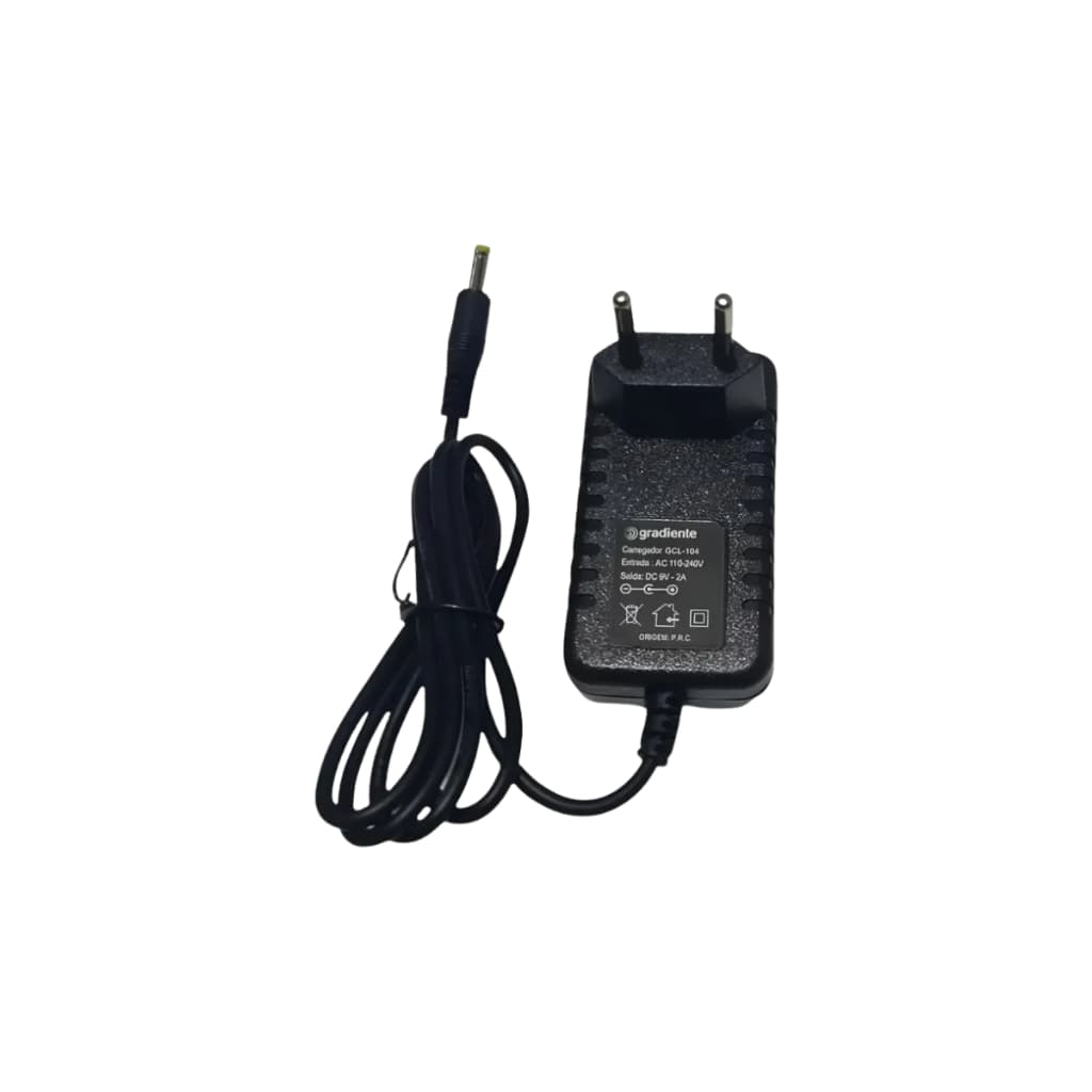 Carregador 9v 2a Compativel com Caixa Amplificada Gcl104 Gradiente Preto