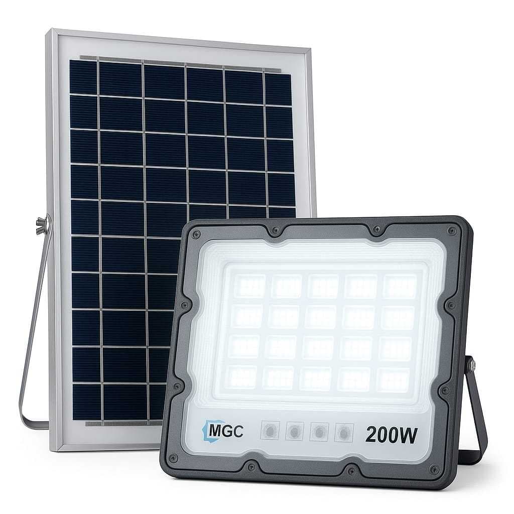 Refletor 200W Solar LED Branco Frio Bivolt IP66 Potente