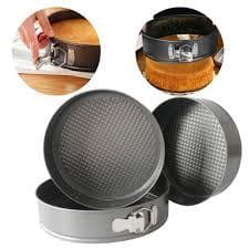 Kit 3 Formas Antiaderentes com Fundo Removível 24, 26 e 28cm