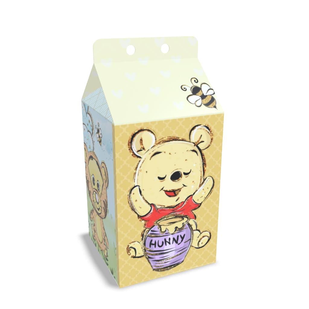 Caixinha Milk Tema Ursinho Pooh Festa Infantil  Lembrança Para Festa - Pronta Entrega
