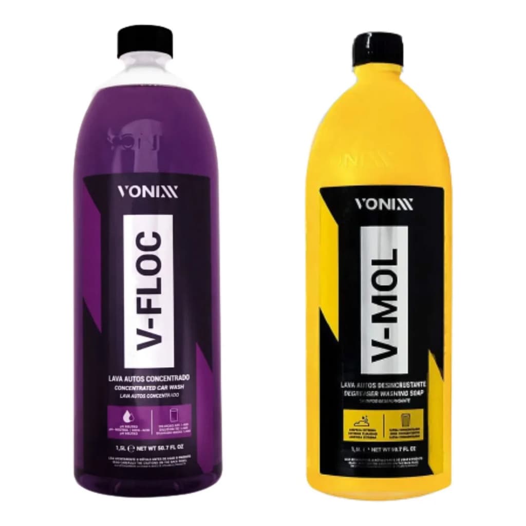 Kit Shampoo Para Lavar Carro V-mol + V-floc 1,5l Vonixx