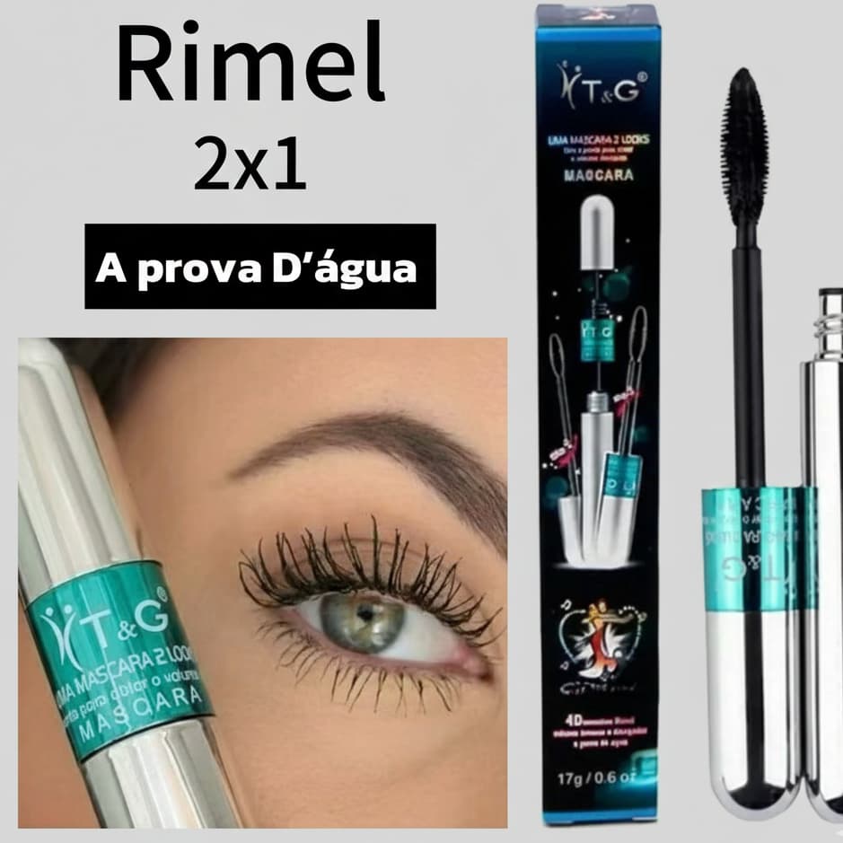 Mascara de Cílios Tango 4D 2em1 a prova d'água