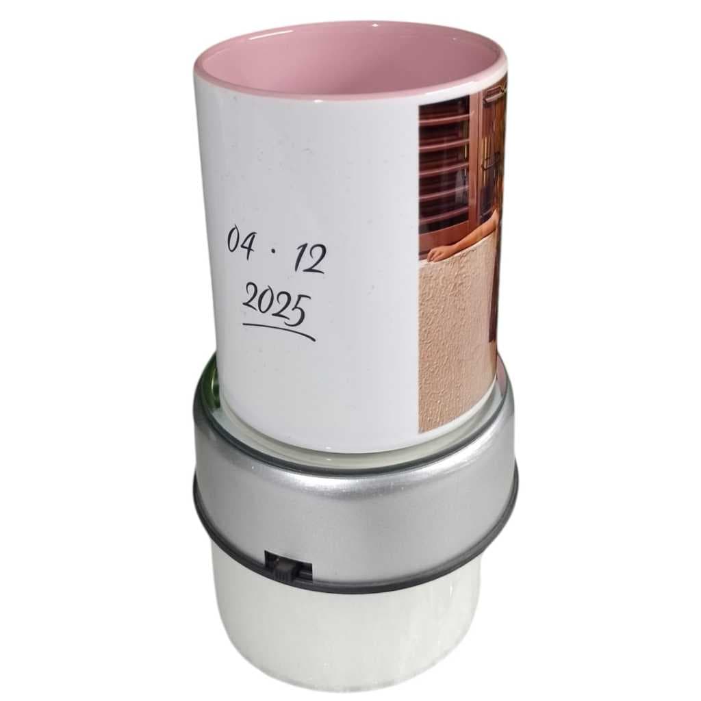 Caneca de Cerâmica 330 ml com Interior e Alça Colorida Personalizada