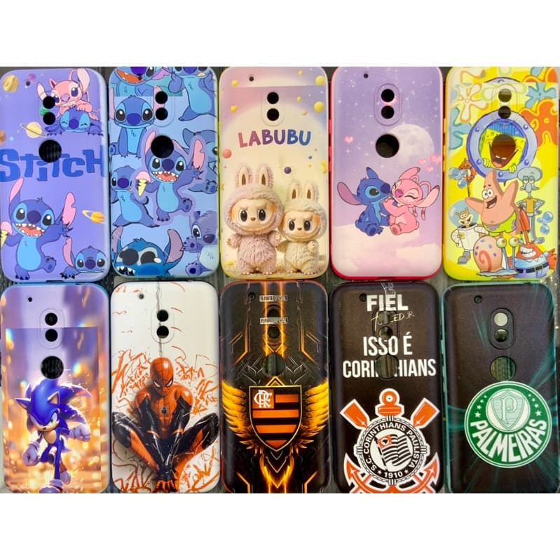 capa para Motorola g4 play (stitch aveludada ou película )