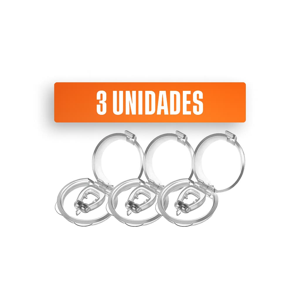 Kit 3 Dispositivos Anti Ronco Clips Dilatadores Nasais Magnéticos para Melhorar o Sono e Respiração