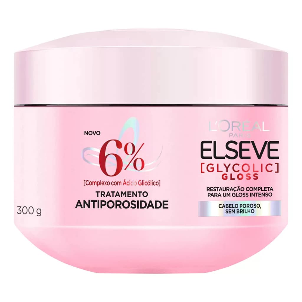 Elseve Máscara de Tratamento para Cabelo Antiporosidade Glycolic Gloss 300g