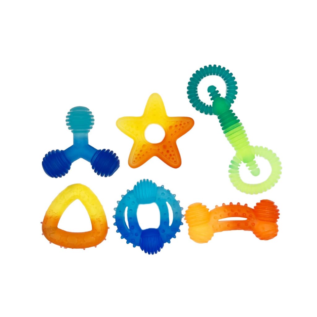Brinquedo Mordedor Multiformas Colorido Cristais Para Cachorro, Em PVC De Cães, Pet