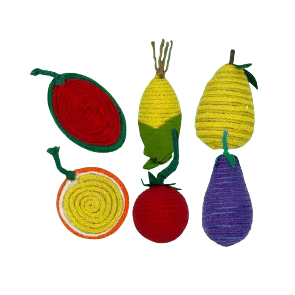 Brinquedo Mordedor Kit Ou Unidade Em Corda, Sisal Formatos Variados Colorido Para Seu Gato, De Pet