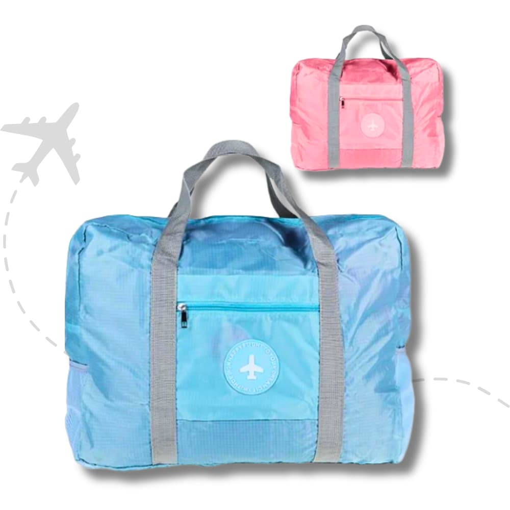 Bolsa de Viagem para Avião 44x35x18cm Bagagem de Mão Zíper Duplo e Bolso Lateral Leve e Resistente