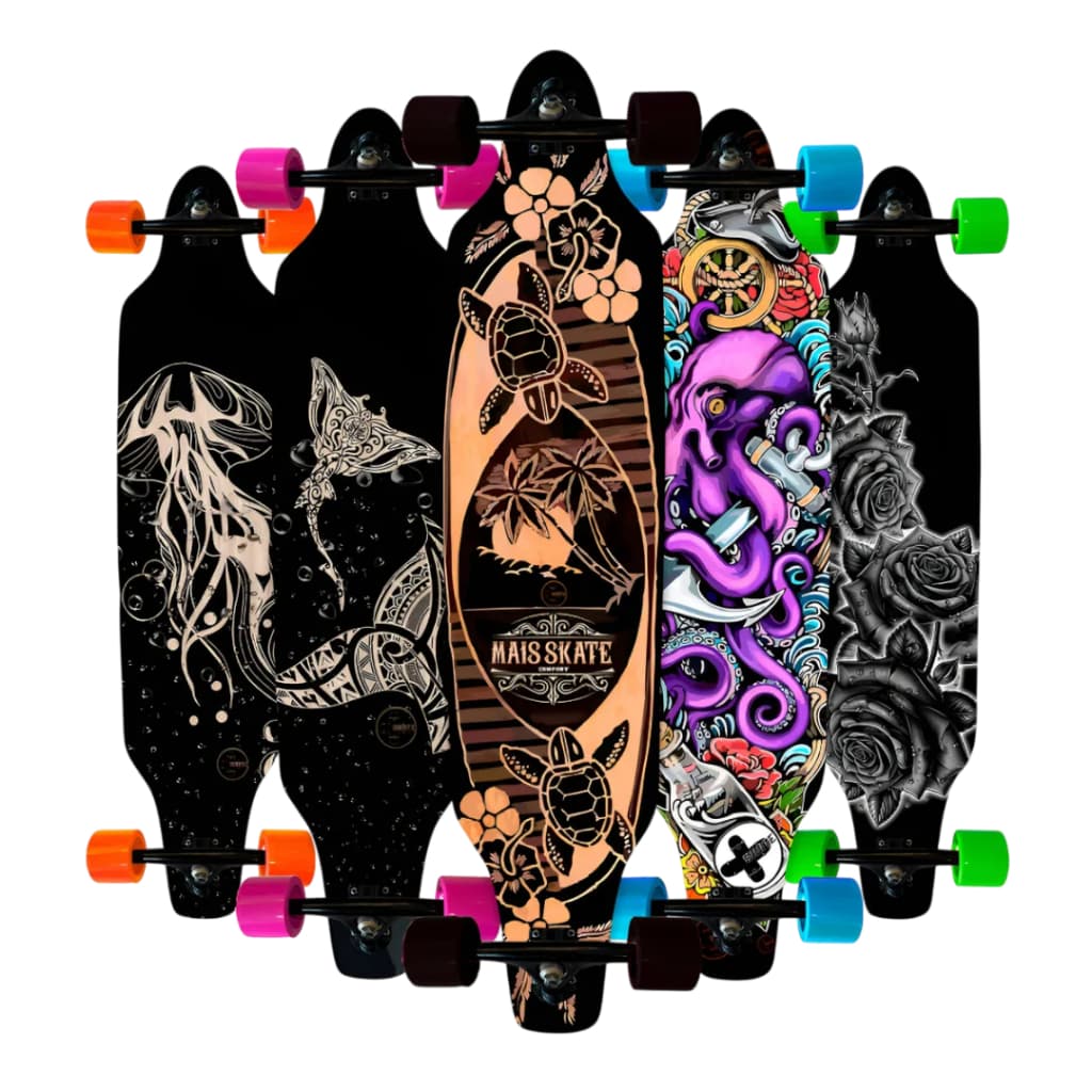 Skate Longboard Montado Mais Skate C/ Peças Importadas