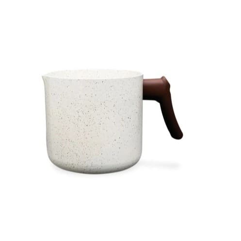 Caneca Leiteira Fervedor Indução Alumínio Revestimento Cerâmico antiaderente Brinox 1,7 Litros Smart Plus Vanilla