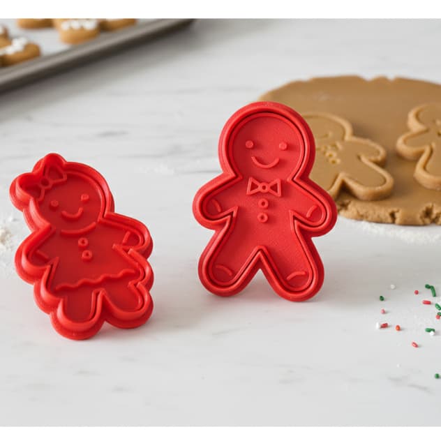 Kit 2 Molde Cortador de biscoito Natalino - Cookie Pasta americana Homem Gengibre