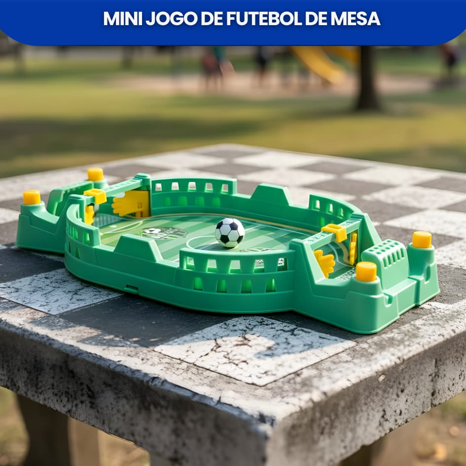 Campo De Futebol De Mesa - Diversão Com Gol E Bola Para 2 Jogadores