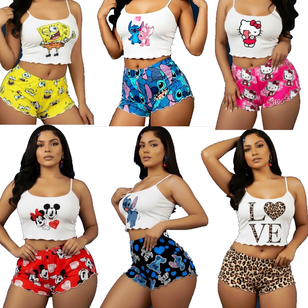Kit  10  Baby Doll Cropped Ondinha Feminino Virginia Tecido Suede