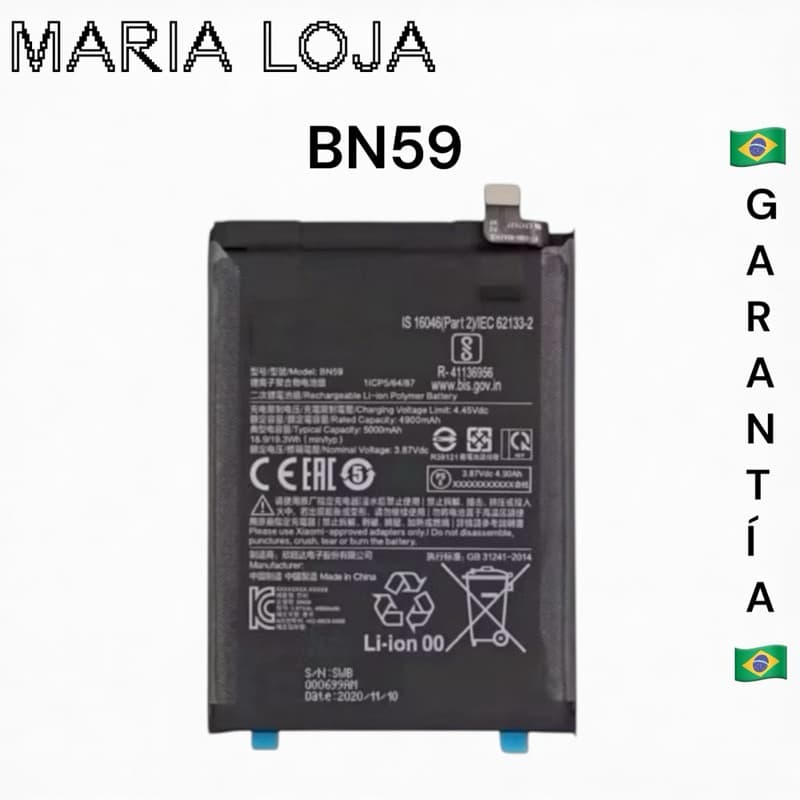 Bat compatível, BN59 nova e pronta para instalação. Produto desenvolvido para substituição do APARELHO