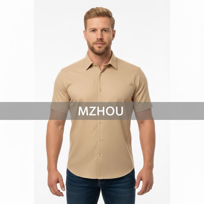 Camisa CREPINHO social manga curta lisa com elastano premium luxo verão