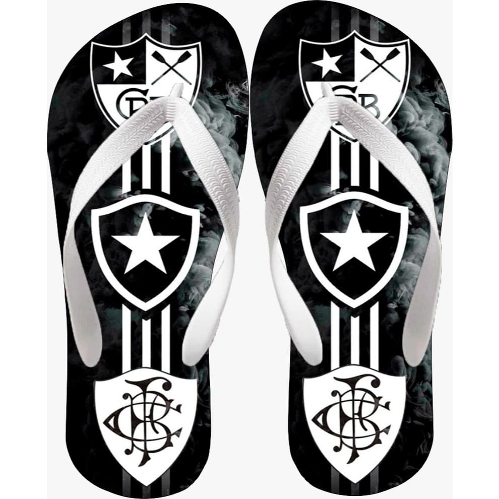 Chinelo Estampa Bota Fogo Futebol Adulto e Infantil Conforte Verão