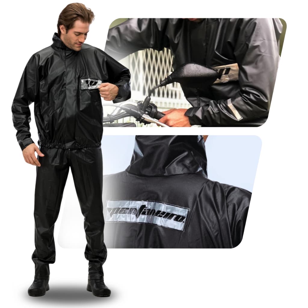 Capa Roupa Chuva Conjunto Pvc Motoqueiro Motoboy Reforçada Impermeável Pantaneiro