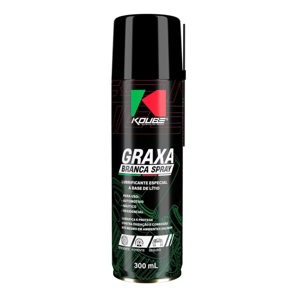 Graxa Branca Spray Lubrificação Pratica E Segura 300ml Koube