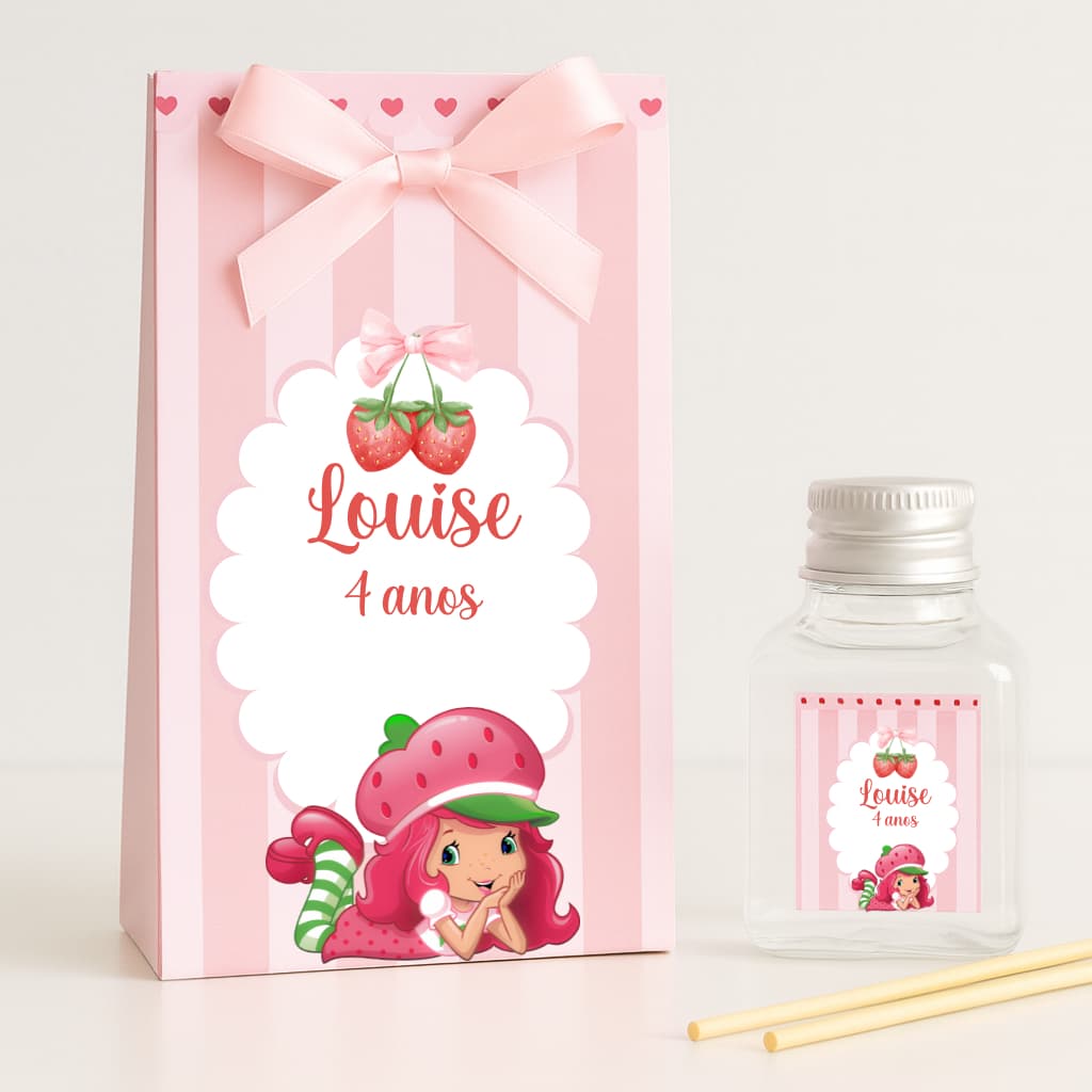 20 Aromatizador Lembrancinha Moranguinho – Personalizado para Festa Infantil