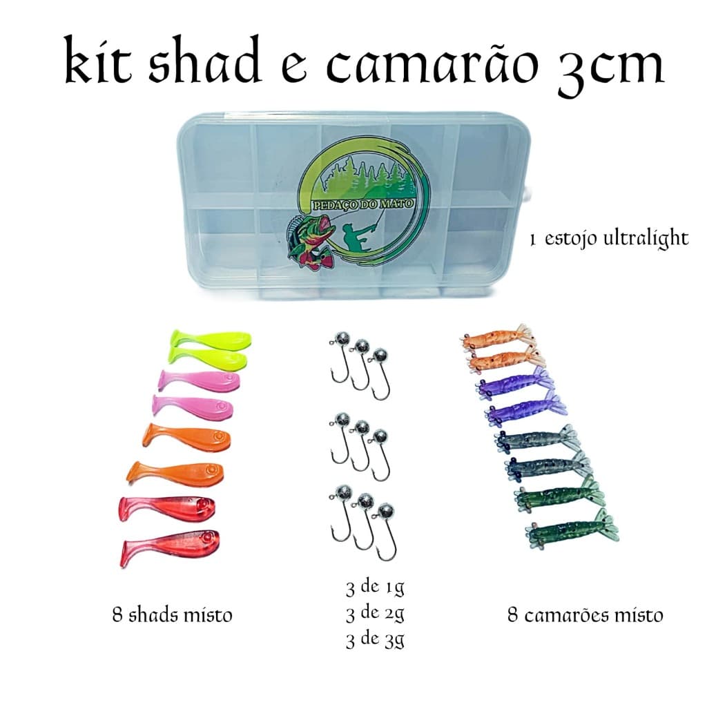 kit ultra light 3 cm 26 unidades micro camarão micro shad BARRIGUDINHO PROMOÇÃO LIMITADA!!!!!