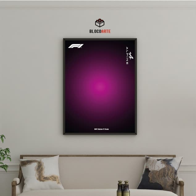 Pôster Expositor BWT Alpine F1 Fosco – Blocos de Montar 50x70cm