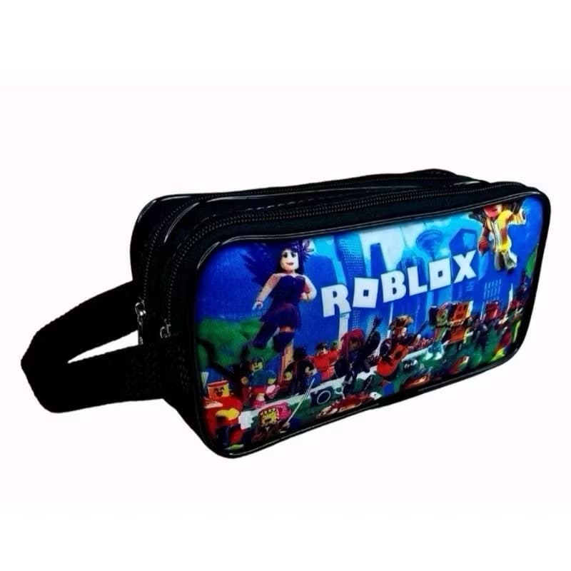 Estojo Escolar Roblox Pc Game 2 Compartimentos Grande Zíper Duplo