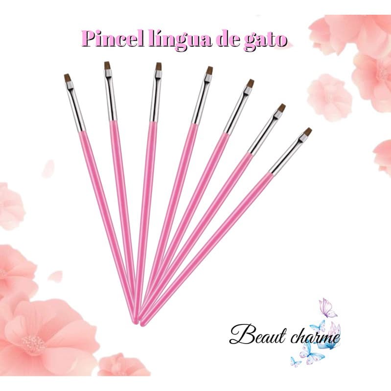 Pincel Língua de Gato Profissional Unhas Gel UV Led Marca Beauty Artists Original Promoção