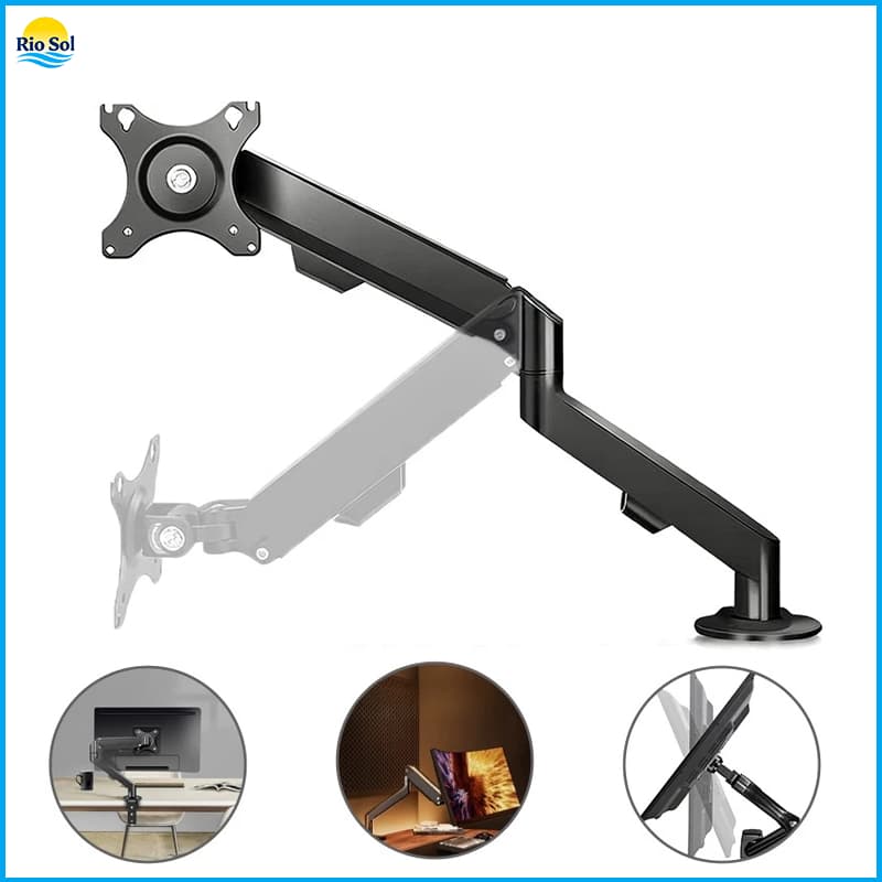 Novos Estilos Suporte North Bayou NB F80 Pro de Mesa Para Suporte TV e Monitor de 17 Até 30 Pol Preto-U1