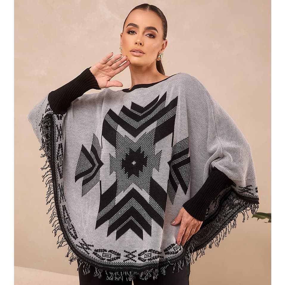BLUSA DE TRICÔ BLUSA DE FRIO BLUSA FEMININO PONCHO DE TRICO