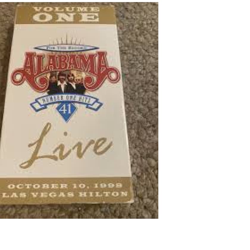 vhs Alabama: For the Record - 41 Number One Hits Live (VHS, 2000)