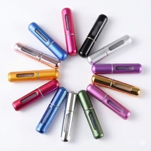 Frasco De Perfume Recarregável De 5ml-Portátil , Pequeno E Perfeito Para Viagens Cores Variadas