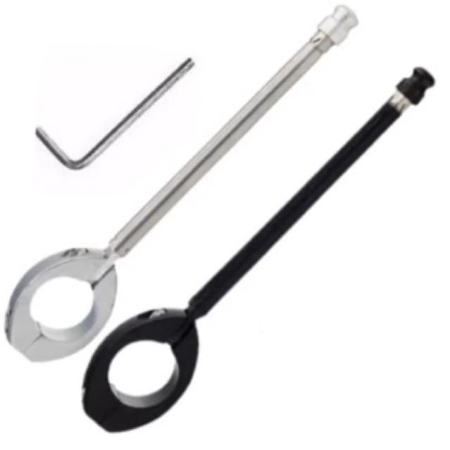 Antena Corta Pipa 7 Estágios Linha Fio Guidão Moto Retrátil Inox Segurança e Proteção Anti Cerol Resistente