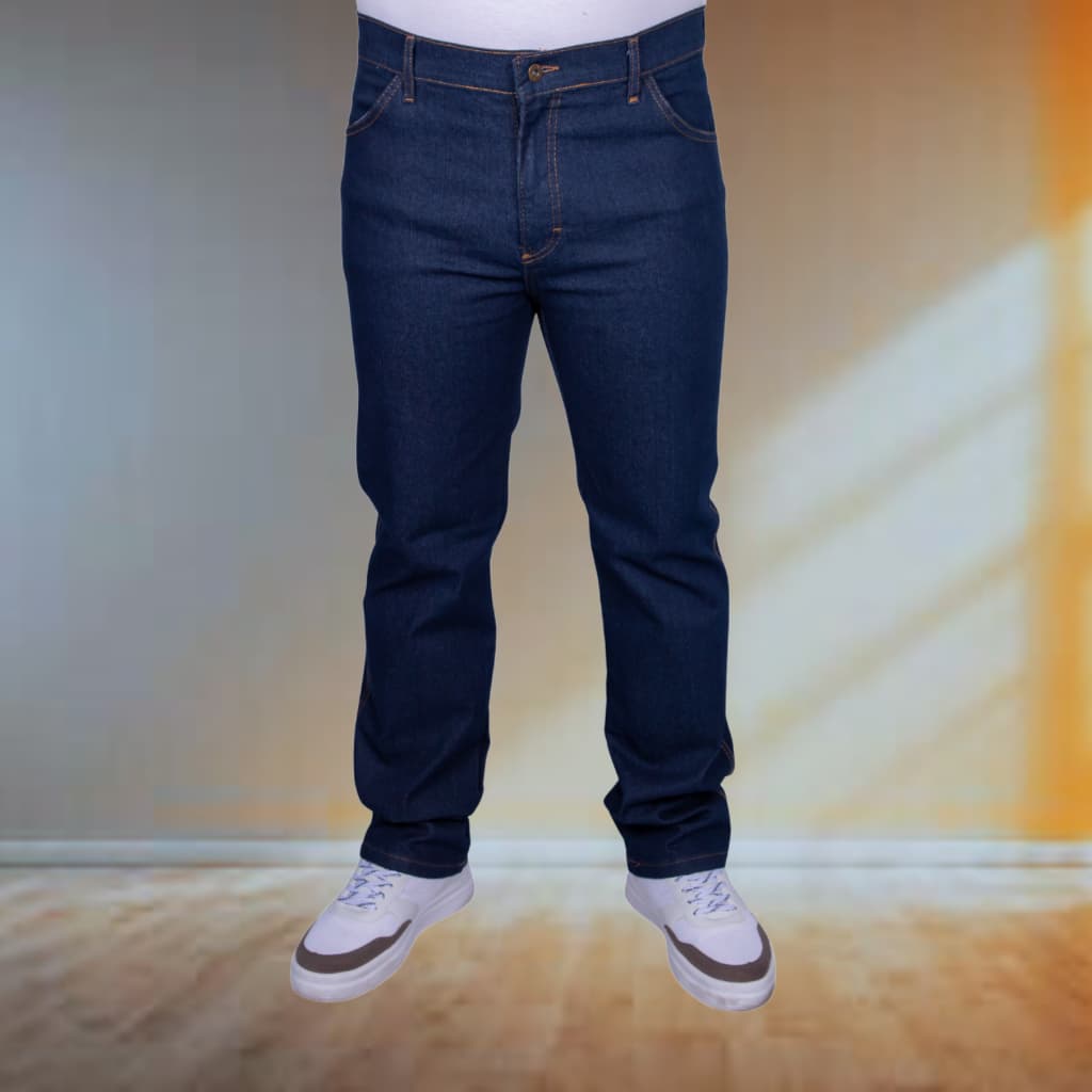 Calça Jeans Masculina Reforçada Para Trabalho Com Lycra Confortável