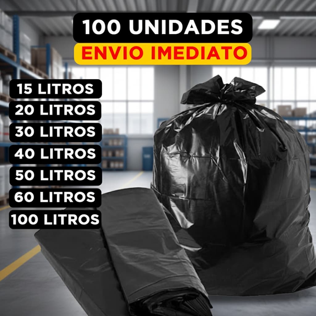 Saco de Lixo 100 un Reforçado – 15/20/30/40/50/60/100L