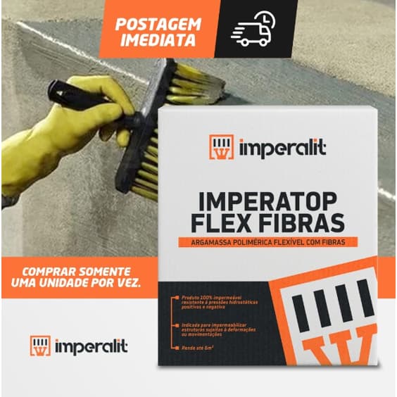 Impermeabilizante Imperatop Flex Fibras 18kg Caixa - 1 Unidade Imperatop Flex Fibras