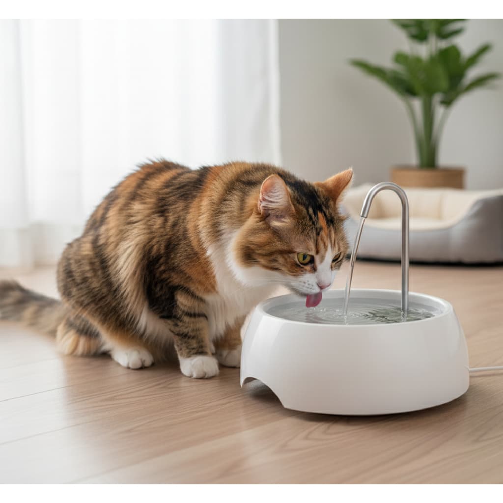 BEBEDOURO PARA GATOS 1200ML COM FILTRO DE CARVÃO ATIVADO