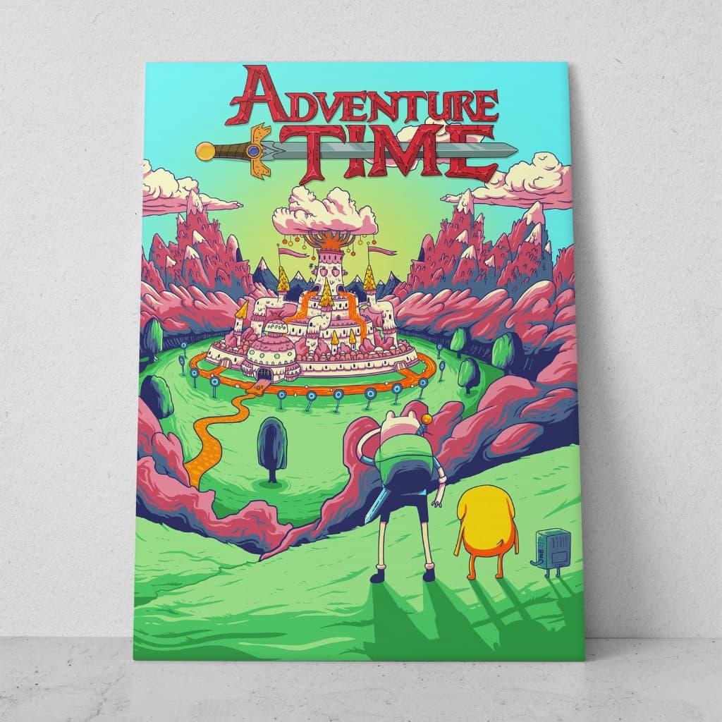 Quadro decorativo desenho infantil Hora da Aventura decoração para quarto