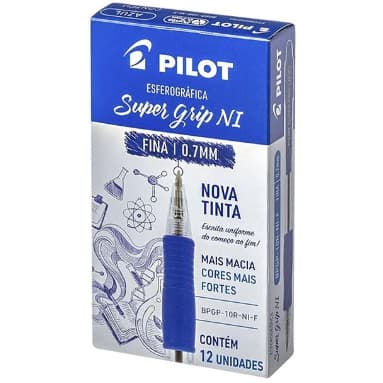 Caneta Esferográfica Pilot Retrátil Azul 0.7 Kit C/ 12