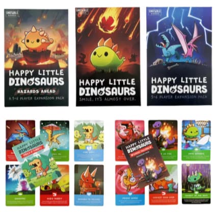 Jogo de Cartas Happy Little Dinosaurs | Caótico e Divertido | 2-4 Jogadores | Party Game | Em Inglês