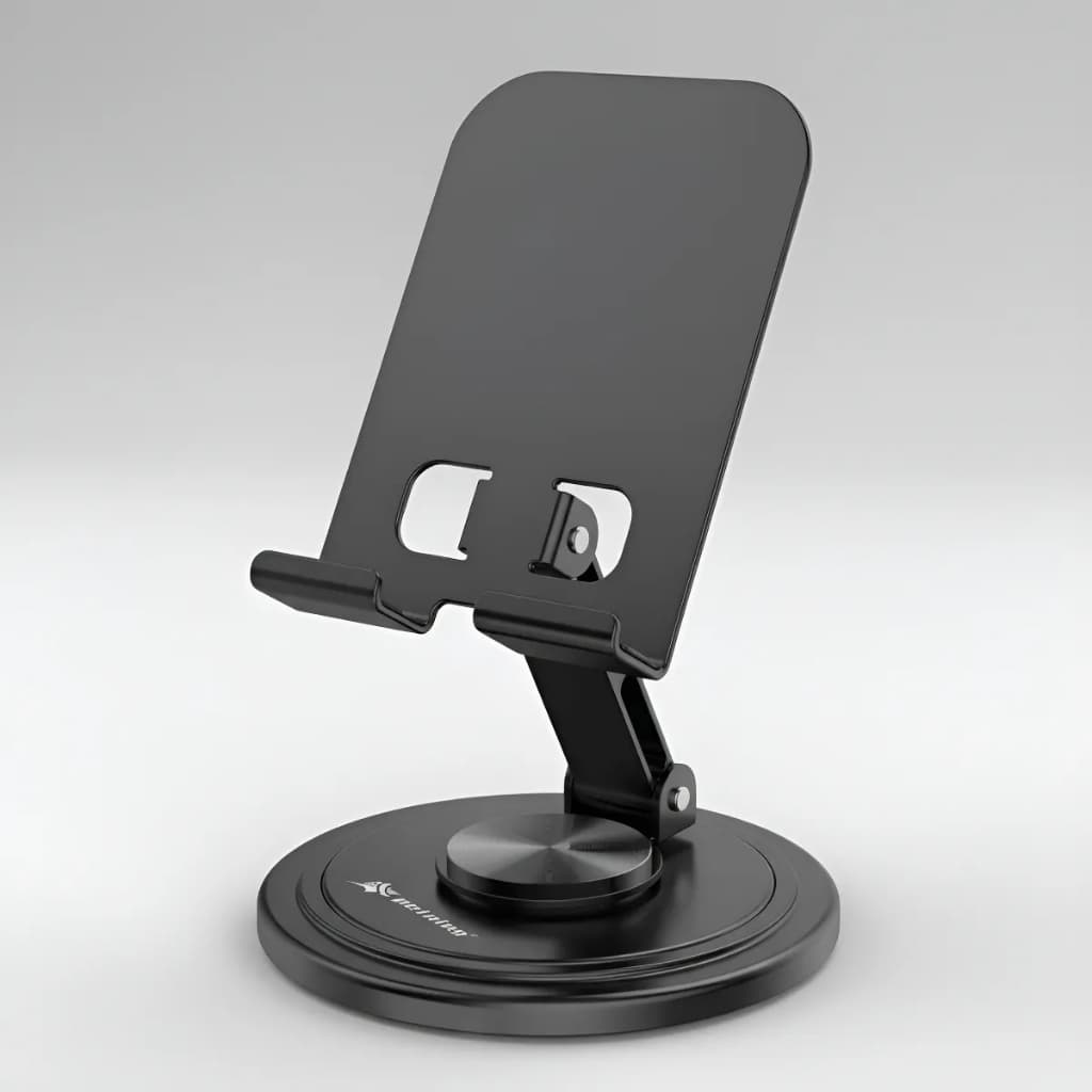 Suporte Premium em Alumínio Para Celular | Rotação 360°, Antiderrapante, Multiângulo, Resistente