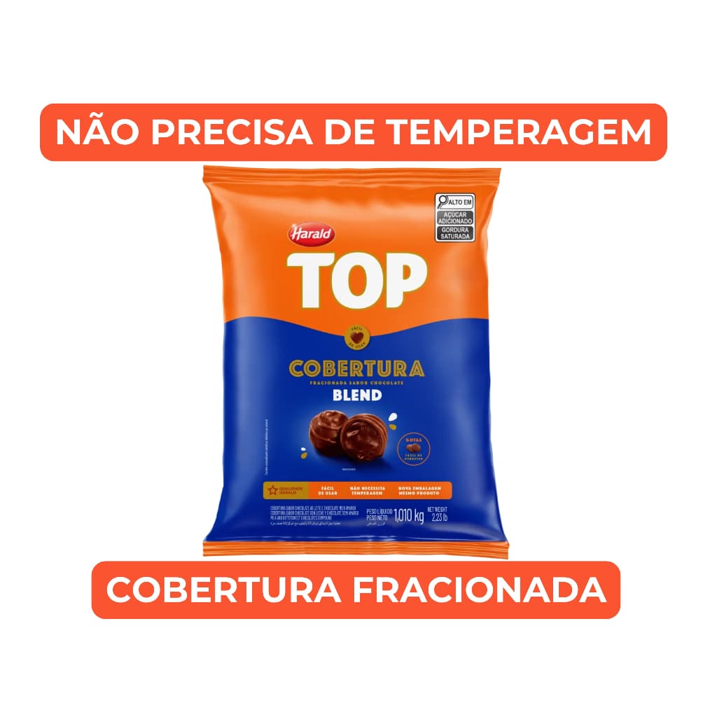 Harald Gotas Cobertura Top Blend 1,010Kg – Fácil Derretimento e Sabor Equilibrado