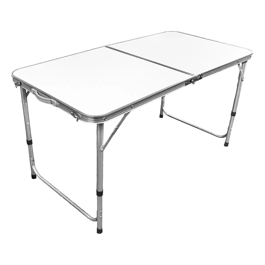 Mesa Dobrável Portátil Vira Maleta Camping Praia Pesca Jardim Retangular