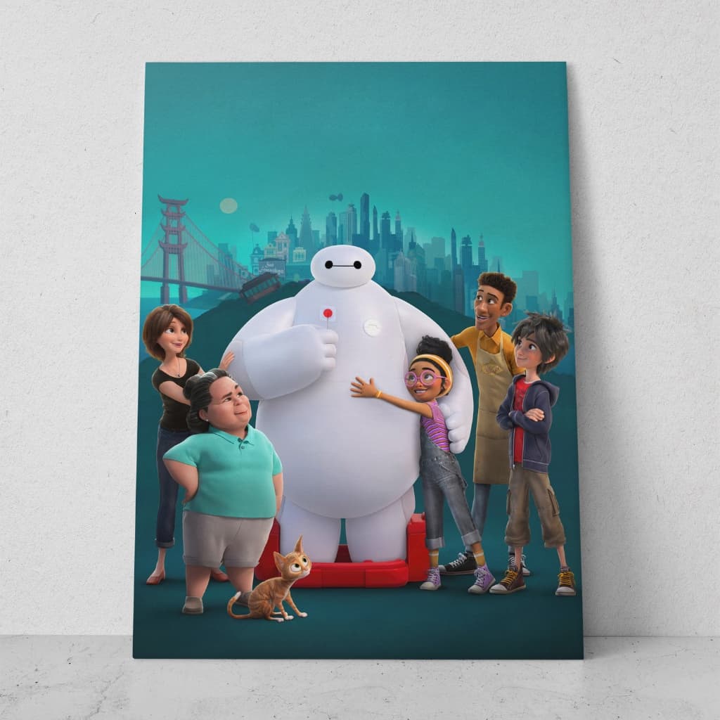 Quadro decorativo desenho infantil Operação Big Hero decoração para quarto