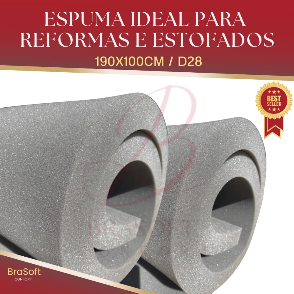 Espuma Soft Em Metro D28 50cm x190cm Para Tapeçaria Móveis Artesanato Espumas de Alta Densidade Firme Confortável Leve