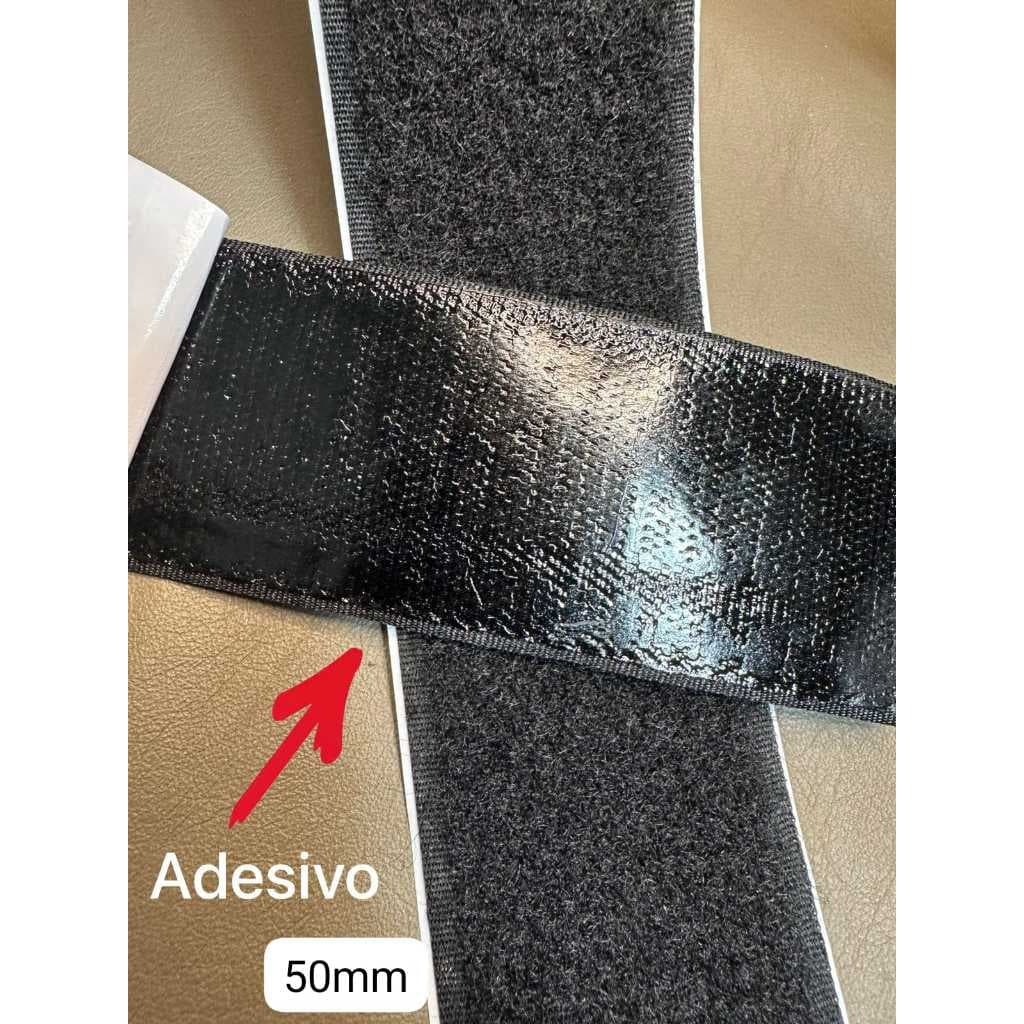 Velcro Autocolante - Adesivo - 50mm - Na cor preta