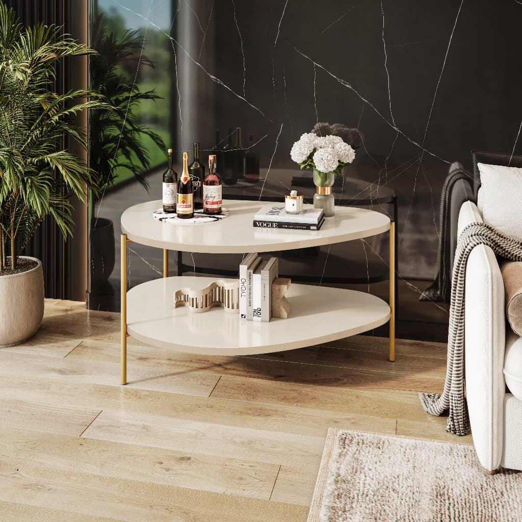 Mesa Lateral Design Orgânica 68 Cm Minimalista E Sofisticada Sala De Estar Recepção Moderna De Canto