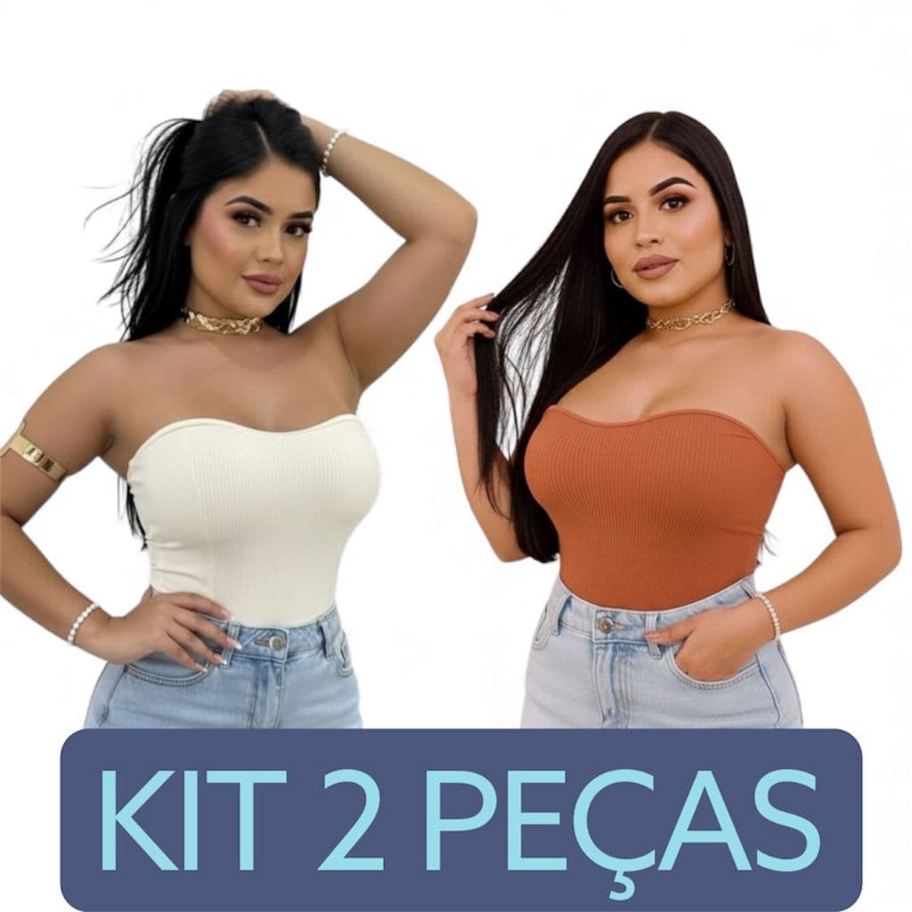 Kit 2 Body Feminino Tomara Que Caia Básico Anarruga Moda Feminina Verão 2025 Tendência Chic Sofistic