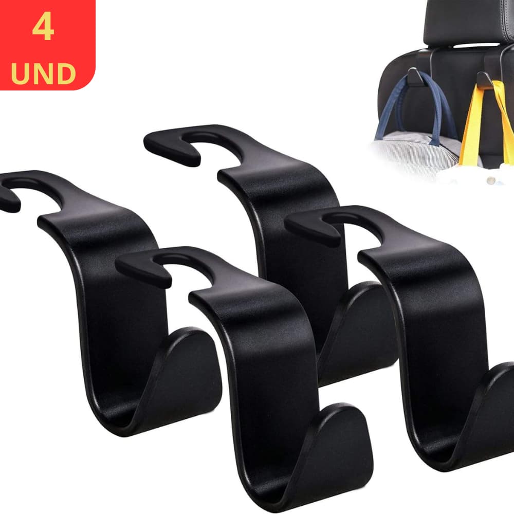 Suporte Gancho Duplo pra Assento Encosto de Carro pendurar Sacola Garrafa Mochilha
