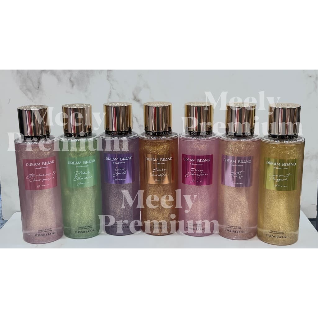 Body Splash Dream Brand Collection Shimmer 250ml Com Glitter VARIOS OPCOES Envio Imediato